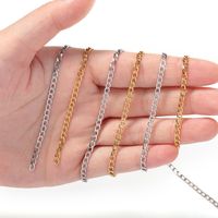 1 Piece Stainless Steel Solid Color Polished Chain main image 4