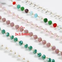 1 Set Stainless Steel Artificial Crystal Plating Polished Chain main image 4