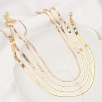 Simple Style Solid Color Zinc Alloy Plating Gold Plated Women's Necklace main image 5