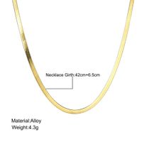 Simple Style Solid Color Zinc Alloy Plating Gold Plated Women's Necklace sku image 1