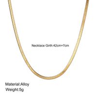 Simple Style Solid Color Zinc Alloy Plating Gold Plated Women's Necklace sku image 3