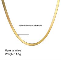 Simple Style Solid Color Zinc Alloy Plating Gold Plated Women's Necklace sku image 4
