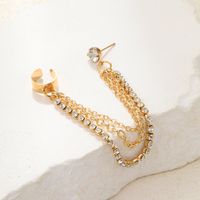 Wholesale Jewelry Simple Style Heart Shape Zinc Alloy Gold Plated Plating Ear Cuffs main image 5