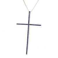 Simple Style Cross Copper Plating Inlay Zircon Gold Plated Pendant Necklace sku image 5