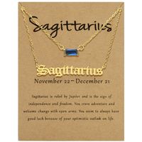 Stainless Steel 18K Gold Plated Sexy Simple Style Plating Inlay Letter Constellation Zircon Pendant Necklace sku image 12