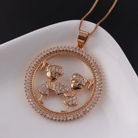 Nihaojewelry Simple Enfant Creux Rond Diamant-collier Serti De Bijoux En Gros sku image 7