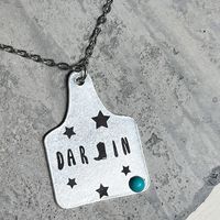 Retro Letter Alloy Inlay Turquoise Women's Pendant Necklace main image 4