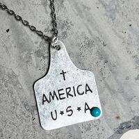 Retro Letter Alloy Inlay Turquoise Women's Pendant Necklace main image 2