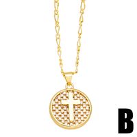 Fashion Simple Style Virgin Mary Copper Plating Inlay Zircon 18k Gold Plated Necklace main image 4