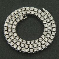 Single-row Diamonds One-row Diamond Necklace Full Of Diamonds Tennis Chain sku image 4