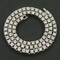 Einreihige Diamanten Einreihige Diamantkette Voller Diamanten Tenniskette sku image 2