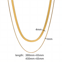 304 Stainless Steel Simple Style Polishing Plating Circle Double Layer Necklaces Necklace main image 4