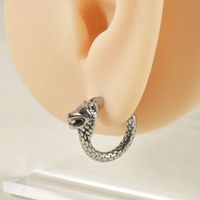 1 Piece Punk Snake Enamel Stainless Steel Earrings main image 2