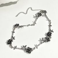 Vintage Style Cool Style Flower Alloy Patchwork Women's Choker sku image 1