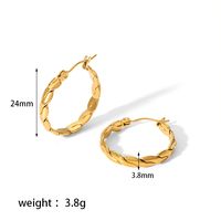 1 Pair Simple Style Circle Plating 304 Stainless Steel Hoop Earrings sku image 6