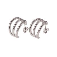 1 Pair Simple Style U Shape Plating 304 Stainless Steel 18K Gold Plated Ear Studs main image 3