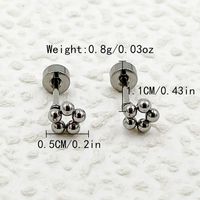 1 Pair Casual Simple Style Flower Polishing Plating 304 Stainless Steel 14K Gold Plated Ear Studs main image 4
