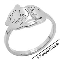 Commute Cat Stainless Steel Plating Gold Plated Rings sku image 1
