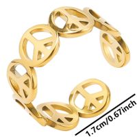Retro Airplane Stainless Steel Plating Gold Plated Rings sku image 3