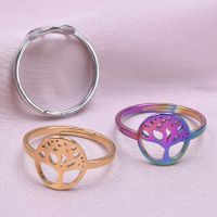 Commute Tree Stainless Steel Plating Gold Plated Rings main image 2