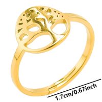 Commute Tree Stainless Steel Plating Gold Plated Rings sku image 3