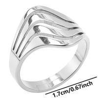 Commute Solid Color Stainless Steel Plating Gold Plated Rings sku image 1