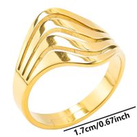 Commute Solid Color Stainless Steel Plating Gold Plated Rings sku image 3