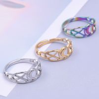 Commute Moon Stainless Steel Plating Gold Plated Rings main image 1