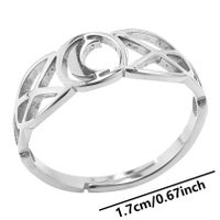 Commute Moon Stainless Steel Plating Gold Plated Rings sku image 1