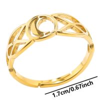 Commute Moon Stainless Steel Plating Gold Plated Rings sku image 3