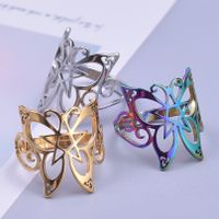 Commute Butterfly Stainless Steel Polishing Open Rings main image 1