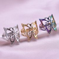 Commute Butterfly Stainless Steel Polishing Open Rings main image 4