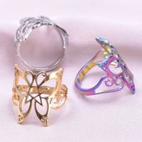 Commute Butterfly Stainless Steel Polishing Open Rings main image 3