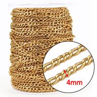 1 Piece Stainless Steel 18K Gold Plated Polished Chain sku image 15