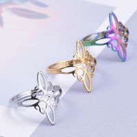 Wholesale Simple Style Witches Knot Stainless Steel Polishing Rings main image 3