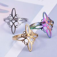 Wholesale Simple Style Witches Knot Stainless Steel Polishing Rings main image 1