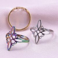Wholesale Simple Style Witches Knot Stainless Steel Polishing Rings main image 2