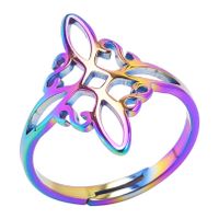 Wholesale Simple Style Witches Knot Stainless Steel Polishing Rings sku image 2