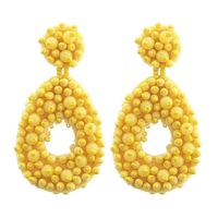 1 Pair Simple Style Solid Color Beaded Seed Bead Drop Earrings main image 3