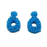 1 Pair Simple Style Solid Color Beaded Seed Bead Drop Earrings sku image 10