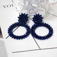 1 Pair Retro Solid Color Beaded Seed Bead Earrings main image 4