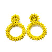 1 Pair Retro Solid Color Beaded Seed Bead Earrings sku image 3