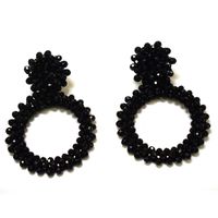 1 Pair Retro Solid Color Beaded Seed Bead Earrings sku image 15