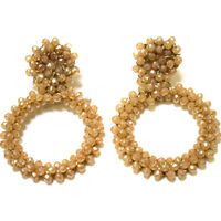 1 Pair Retro Solid Color Beaded Seed Bead Earrings sku image 8