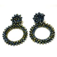 1 Pair Retro Solid Color Beaded Seed Bead Earrings sku image 10