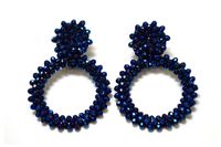 1 Pair Retro Solid Color Beaded Seed Bead Earrings sku image 11