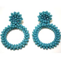 1 Pair Retro Solid Color Beaded Seed Bead Earrings sku image 17