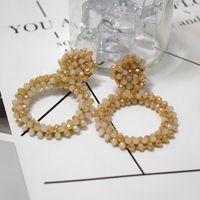 1 Pair Retro Solid Color Beaded Seed Bead Earrings sku image 16