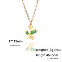 Pastoral Flower Stainless Steel 18k Gold Plated Pendant Necklace In Bulk sku image 17