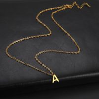 Simple Style Letter Stainless Steel Plating Pendant Necklace main image 5